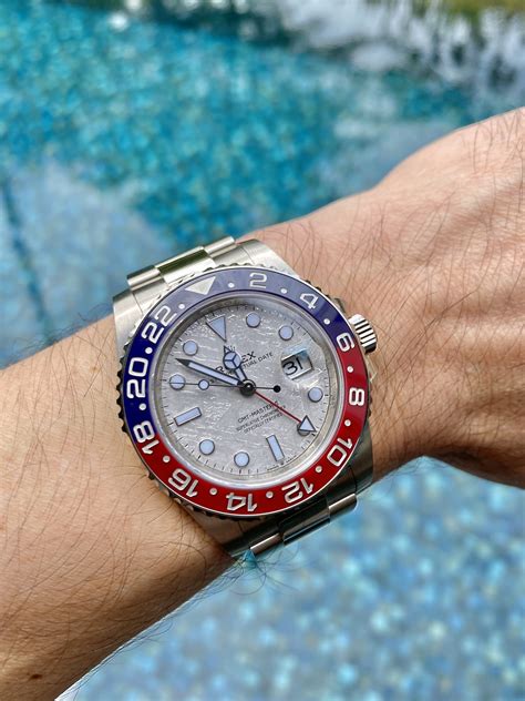 rolex gmt master 2 pepsi stahl|gmt master 2 Pepsi meteorite.